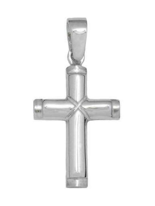 Men's White Gold Cross 14K with Chain