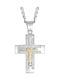 Men's Cross with the Crucified from Silver with Chain