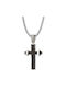Men's Cross from Steel with Chain