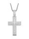 Men's White Gold Cross 14K with Chain