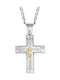 Herren Kreuz mit dem Gekreuzigten aus Silber mit Kette