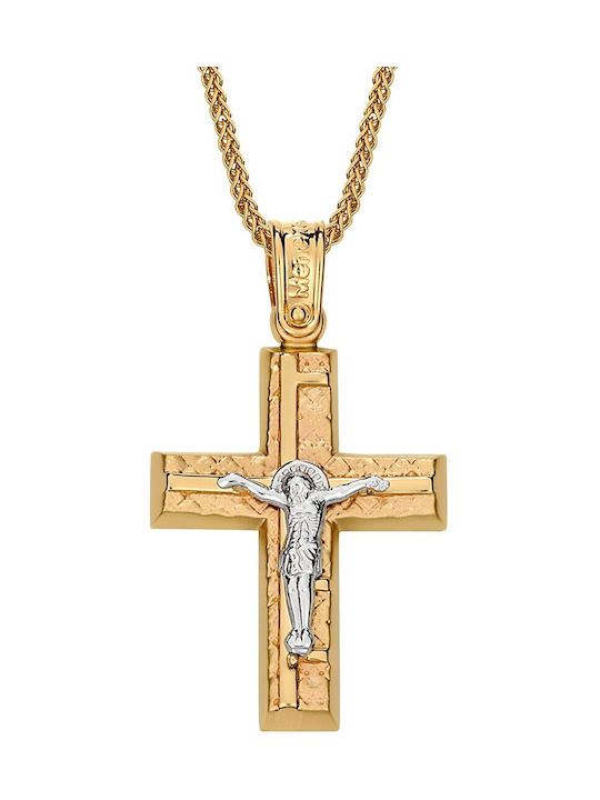 Men's Gold Cross 14K with the Crucified