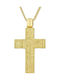 Herren Gold Kreuz 14K mit Kette