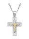 Verorama Men's Cross with the Crucified from Silver with Chain