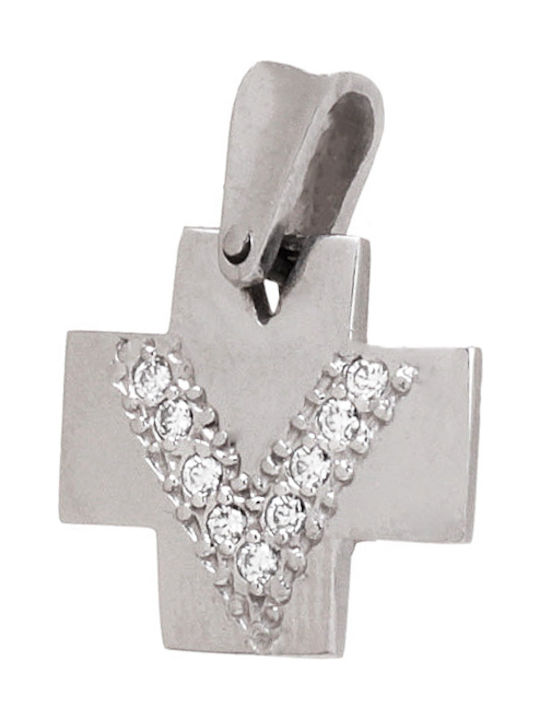 Women's White Gold Cross 14K