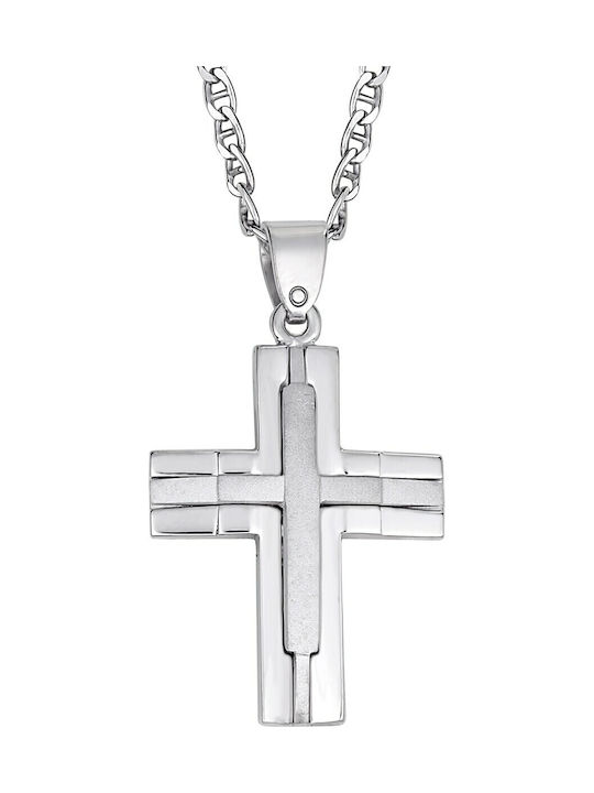 Verorama Men's Cross from Silver with Chain