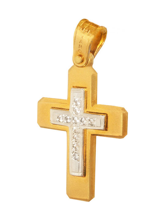 Abadianakis Cruci pentru Femeie din Aur 14K Fără Lanț