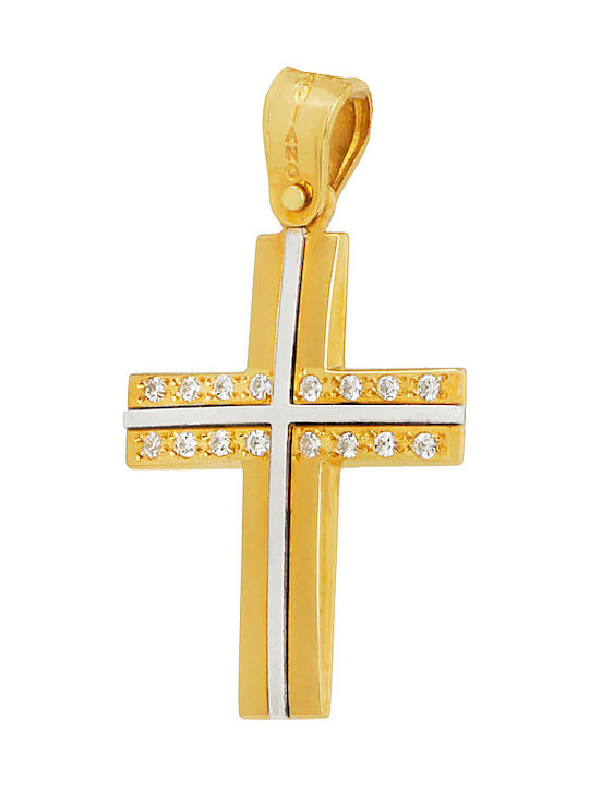 Damen Gold Kreuz 14K