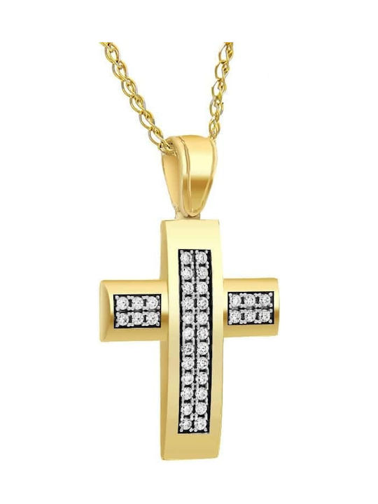 Femeiesc Aur Cruce 14K