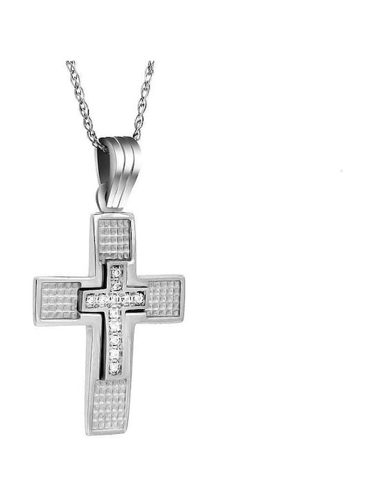 Women's White Gold Cross 14K