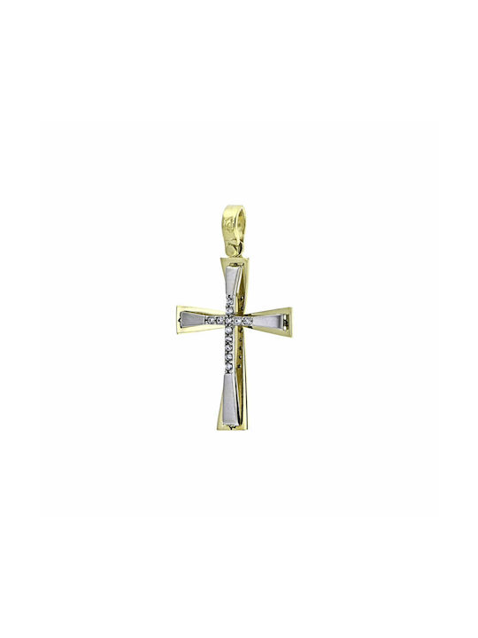 Damen Gold Kreuz 14K