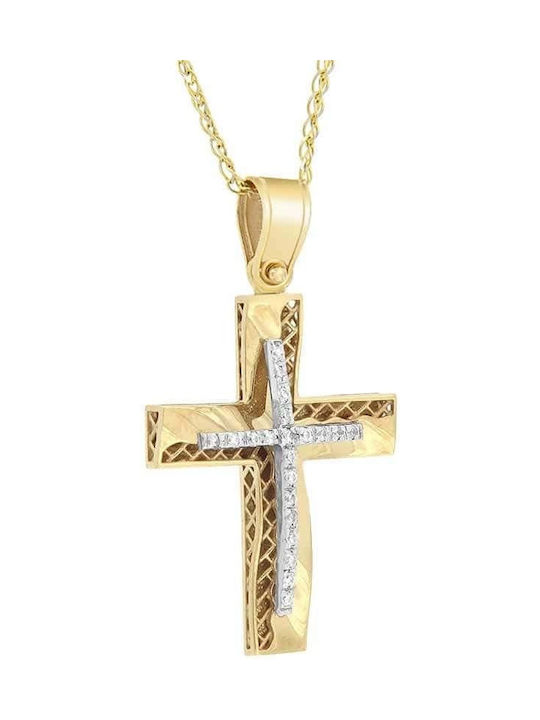 Femeiesc Aur Cruce 14K