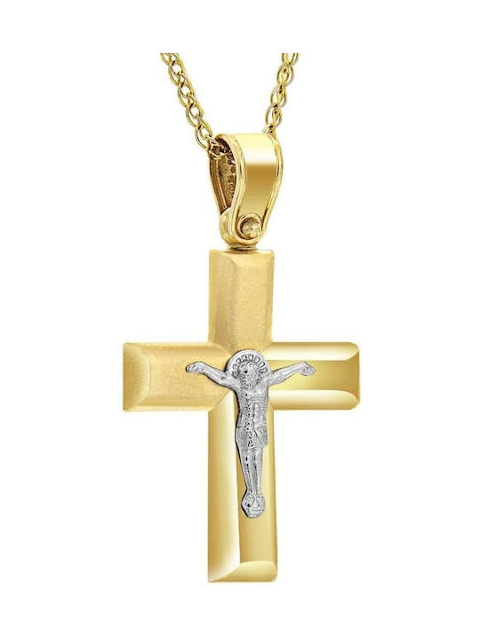 Men's Gold Cross 14K with the Crucified