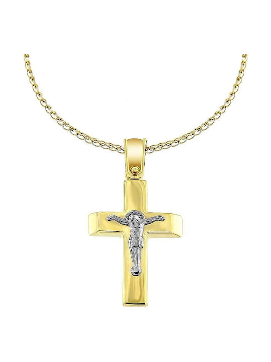 Men's Gold Cross 14K with the Crucified