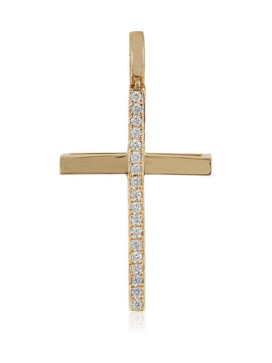 Damen Gold Kreuz 18K