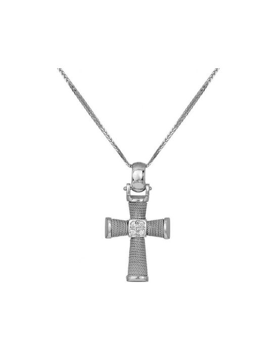 Women's White Gold Cross 14K with Chain