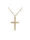 Herren Gold Kreuz 14K mit Kette