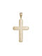 Men's Gold Cross 9K Double Sided