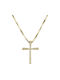 Damen Gold Kreuz 18K mit Kette