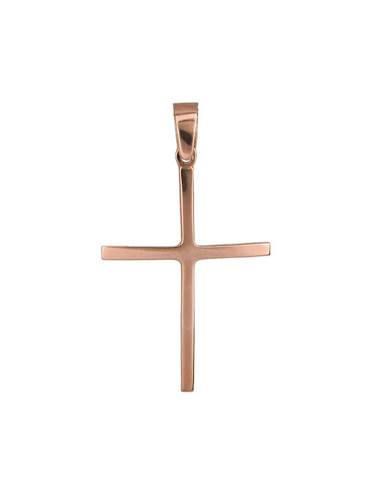 Damen Roségold Kreuz 14K