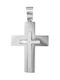 Men's White Gold Cross 14K