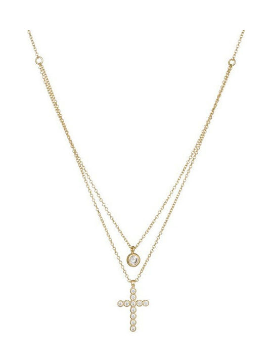 Gold Kreuz 14K mit Kette