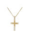 Damen Gold Kreuz 9K mit Kette