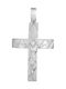 Men's White Gold Cross 14K with the Crucified