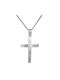 Women's White Gold Cross 9K with Chain