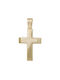 Herren Gold Kreuz 9K Beidseitig