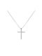 Women's White Gold Cross 18K with Chain