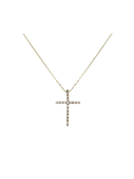 Women's Gold Cross 18K with Chain