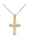 Herren Gold Kreuz 9K mit Kette