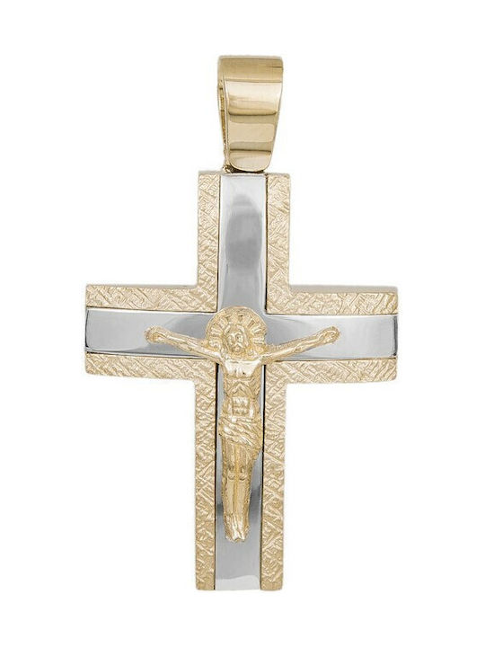 Herren Gold Kreuz 14K mit dem Gekreuzigten