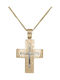 Herren Gold Kreuz 14K mit Kette