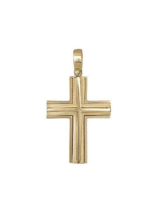 Herren Gold Kreuz 14K