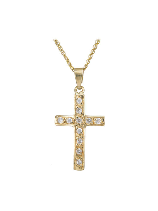 Damen Gold Kreuz 14K