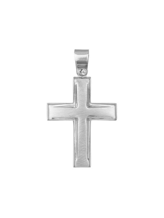 Men's White Gold Cross 9K