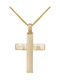 Herren Gold Kreuz 14K mit Kette