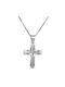 Men's White Gold Cross 14K with Chain