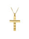 Men's Gold Cross 18K with Chain