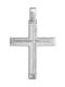 Men's White Gold Cross 14K