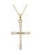 Damen Gold Kreuz 14K mit Kette