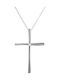 White Gold Cross 18K with Chain