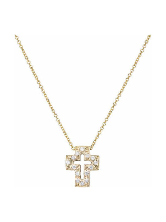 Gold Kreuz 9K mit Kette