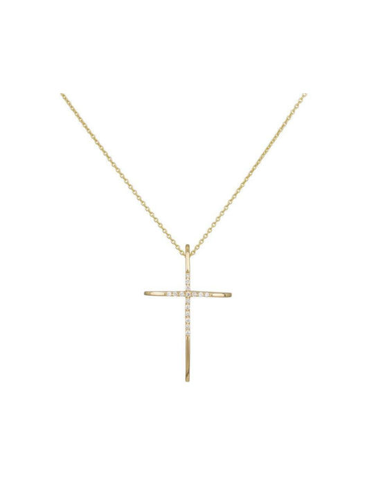 Women's Gold Cross 18K with Chain