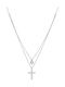 Women's White Gold Cross 14K with Chain