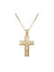 Herren Gold Kreuz 14K mit Kette