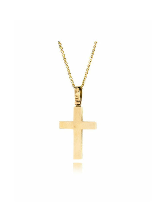 Gold Kreuz 14K mit Kette