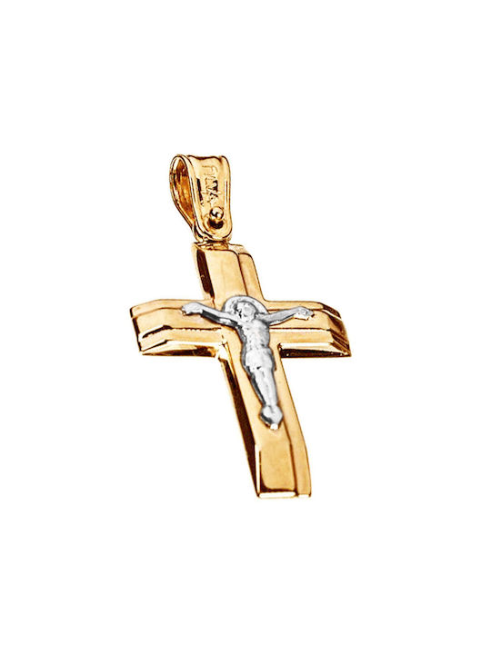 Herren Gold Kreuz 14K mit dem Gekreuzigten